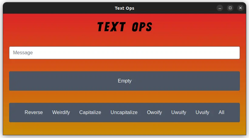 A screenshot of Text Ops